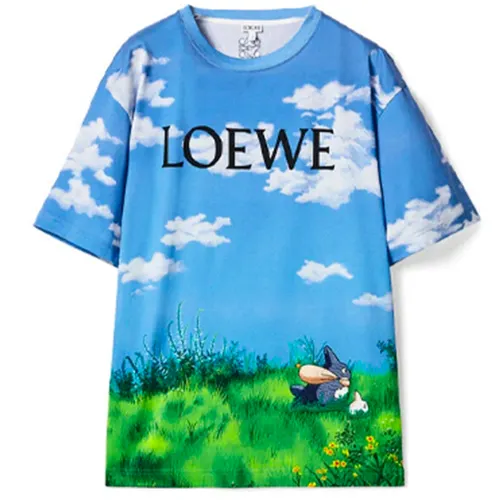 LOEWE T Shirts Men's Multicolor Crew Neck Moderate Straight Fit