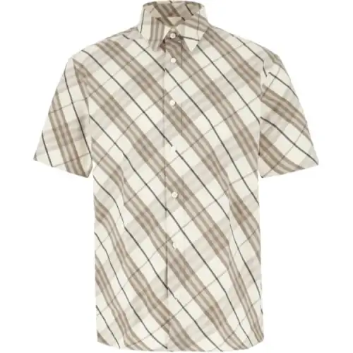 Burberry Shirts Men's White Moderate
