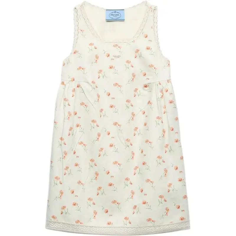 PRADA Floral print Linen Dress