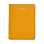 SAINT LAURENT Cow Leather Card Holder Wallet Men's Yellow