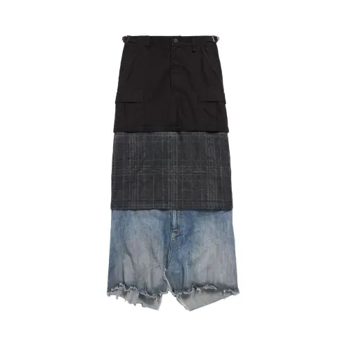 Balenciaga Maxi Layered Cargo Skirt