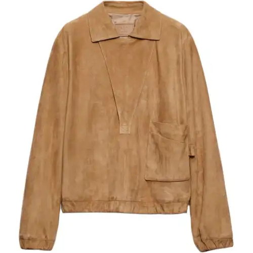 PRADA SS25 Leather Jacket Women's Yellow