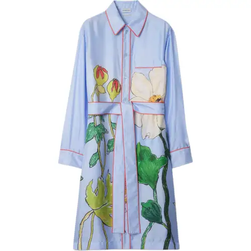 Burberry x Highgrove Long Sleeved Dress Women's Blue
