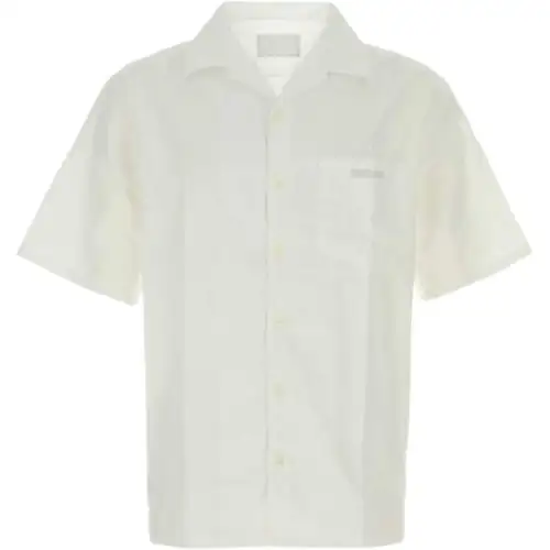 PRADA Logo Detailed Short Sleeved Shirt