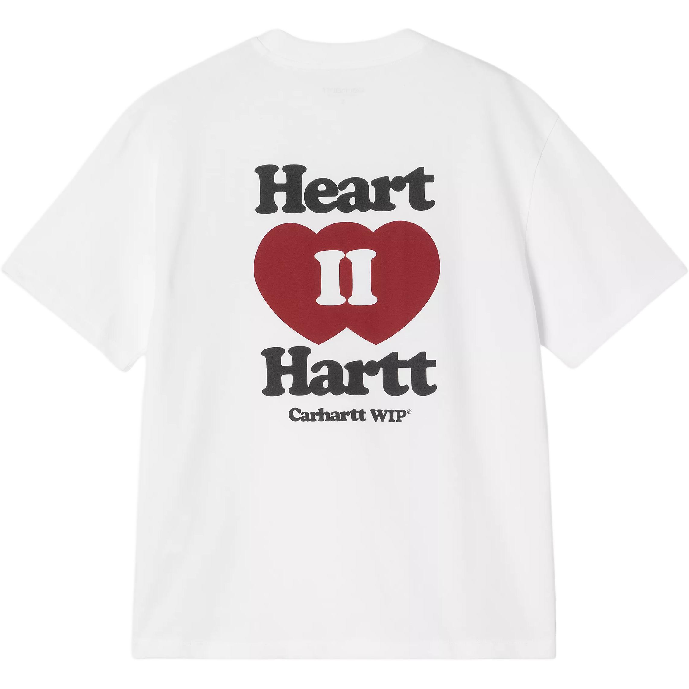 Женская футболка Carhartt Carhartt WIP SS25 W' S/S Heart II Hartt T-Shirt T (белая)