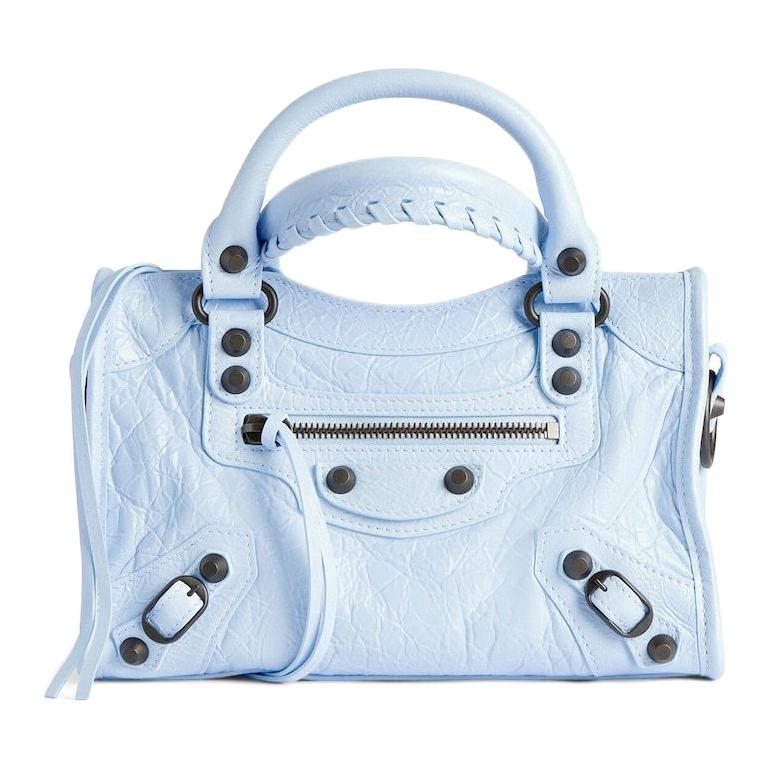 Женская сумка Balenciaga Le City (облачно-синяя)