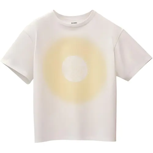 HERMES T Shirts Women's White Crew Neck Moderate Straight Fit
