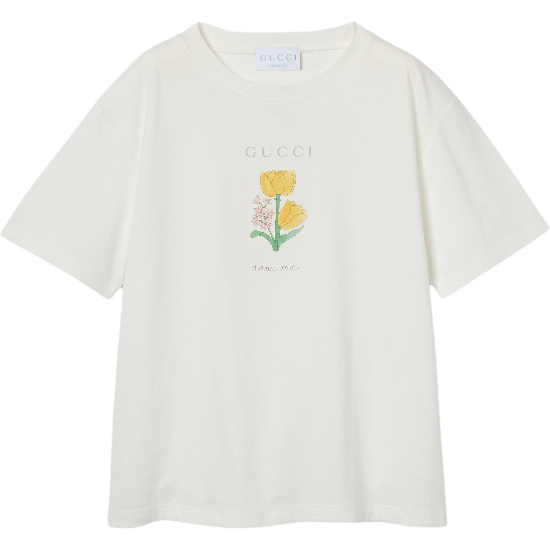 Женская футболка Gucci (белая)