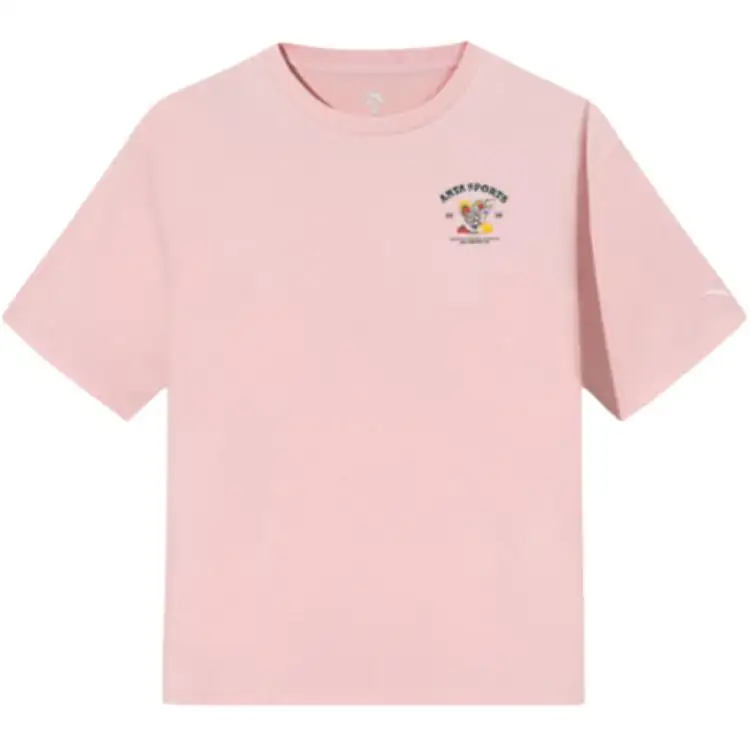 Anta Life Collection T Shirt Women's Peach Pink Powder