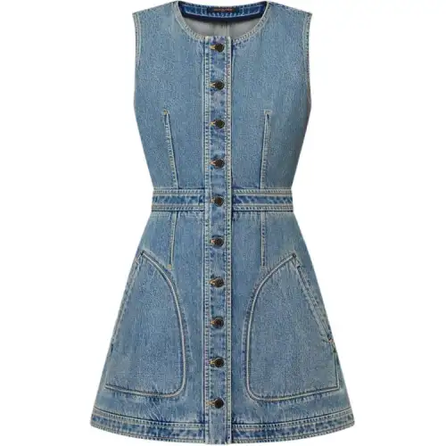 LOUIS VUITTON Sleeveless Dress Women's Blue