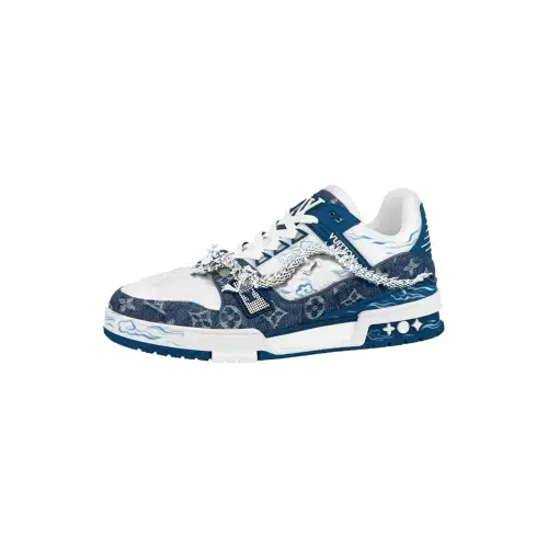 LOUIS VUITTON Trainer Great Power Dragon Denim, Leather Abrasion Resistant Balance Abrasion Resistant Balance Low top