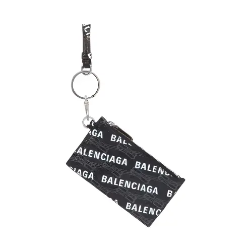 Balenciaga Canvas Card Holder Men's Black/White