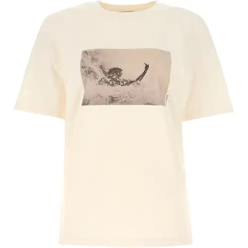 SAINT LAURENT T Shirt Women's Beige Yellow