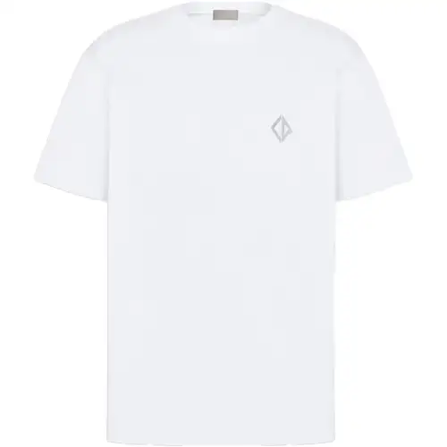 DIOR T Shirts Men's White Crew Neck Moderate