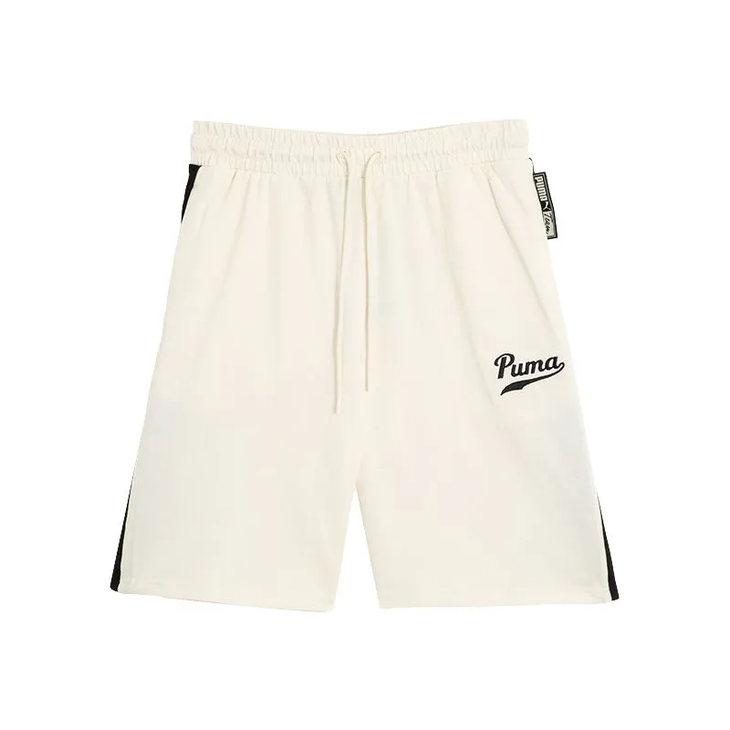 PUMA Casual Shorts Men's Beige Moderate Straight Fit Pants