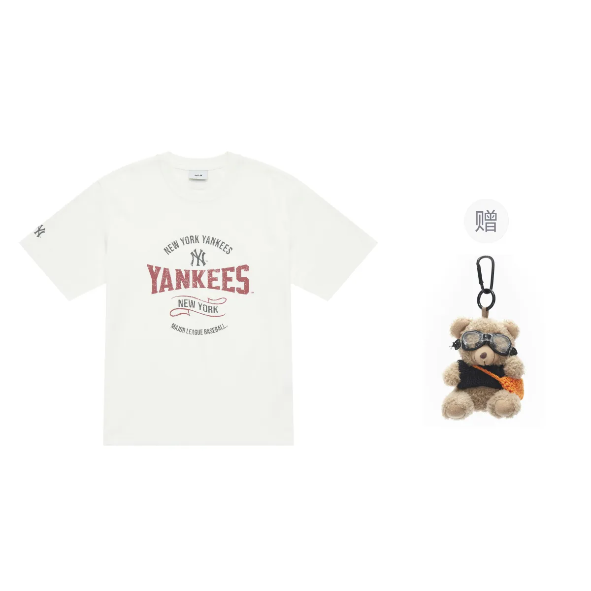 MLB Preppy Style Collection New York Yankees SS25 T Shirt Unisex White