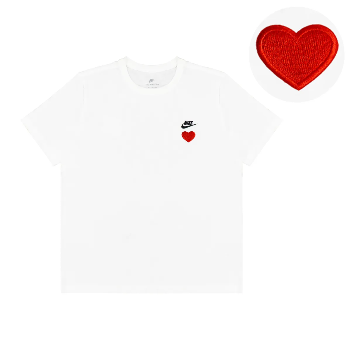 Nike T-Shirts Unisex White Crew Neck Moderate Straight Fit