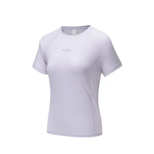 Anta Running Collection T Shirt Women's Light Purple Gray
