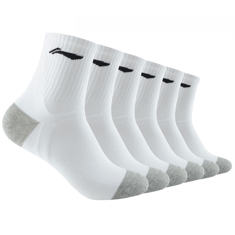 Li Ning Crew Socks Unisex 6 Pack