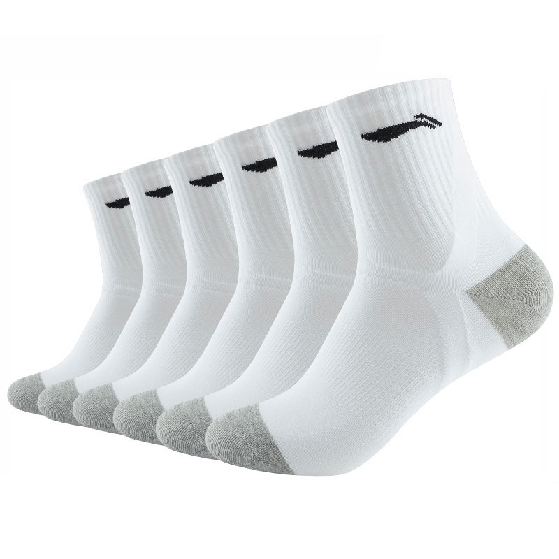 Li Ning Crew Socks Unisex 6 Pack