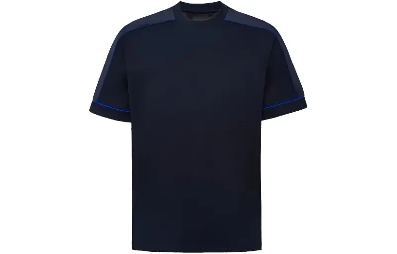 PRADA T Shirts Men's Bright Blue Crew Neck Moderate Straight Fit
