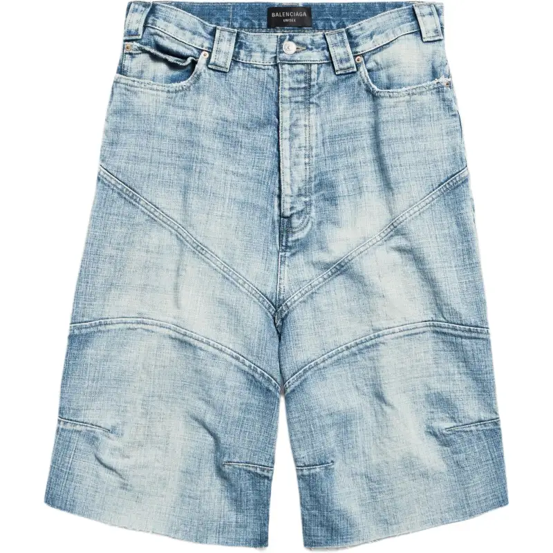 Balenciaga Knee Length Denim Shorts