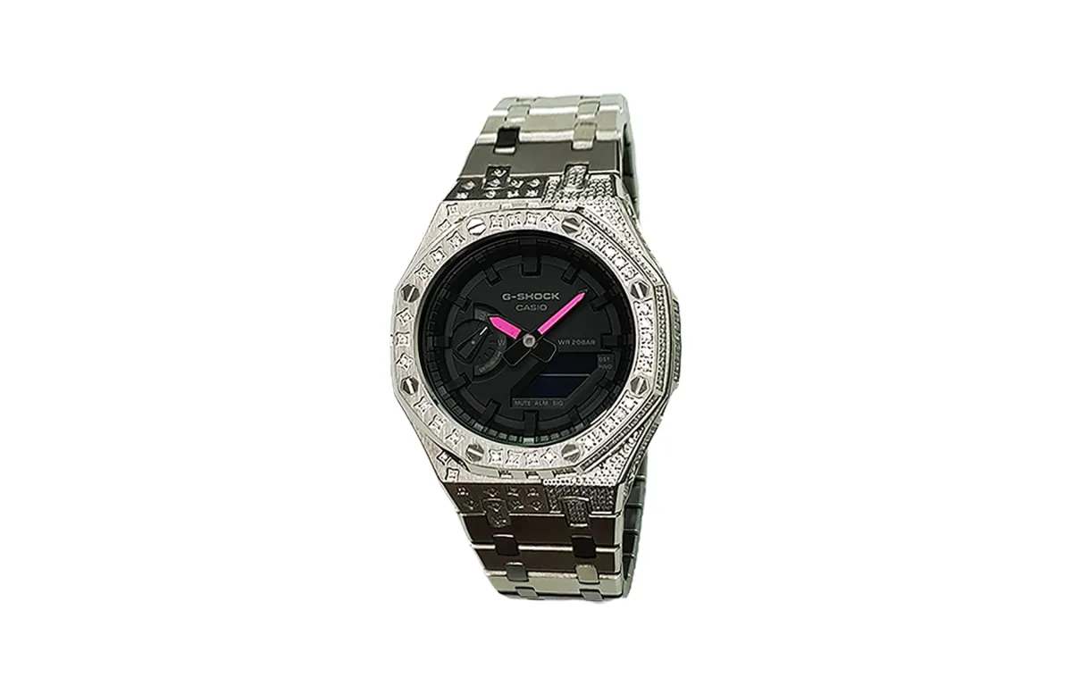 CASIO Custom Collection Quartz Movement Stainless Steel Strap Watch Men's Watches Black Dial