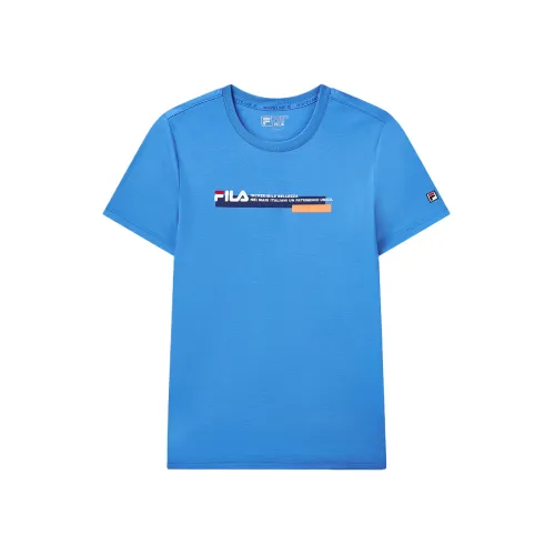 FILA T Shirts Men's Legend Blue Crew Neck Moderate