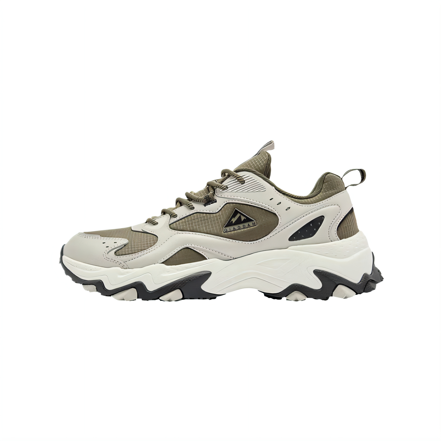 QIAODAN Lightweight Anti Slip Mid top Casual Racing Running Shoes Men’s Tea Ink Color