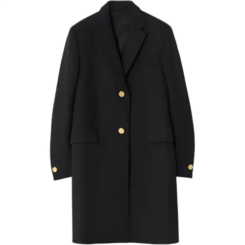 Burberry Coats Women's Black Lapel Moderate