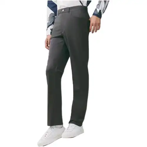 HERMES Jeans Men's Gray Moderate Straight Fit Pants