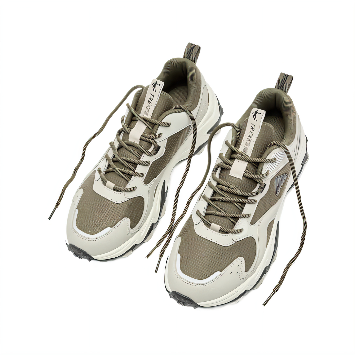 QIAODAN Lightweight Anti Slip Mid top Casual Racing Running Shoes Men’s Tea Ink Color