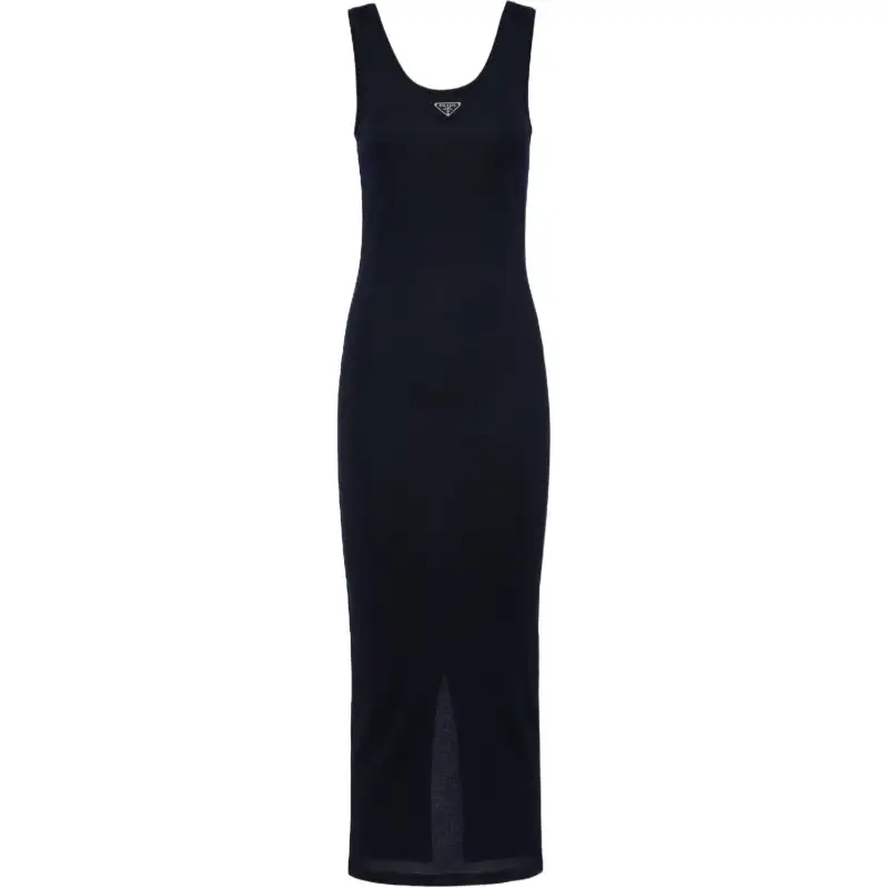 PRADA SS24 Sleeveless Dress Women's Marine Blue
