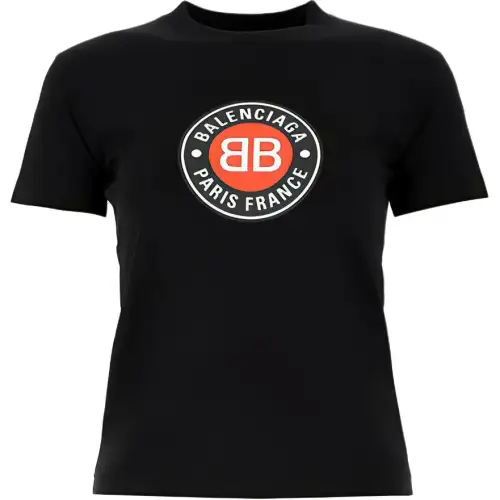 Balenciaga Logo Print T Shirt 'Black'