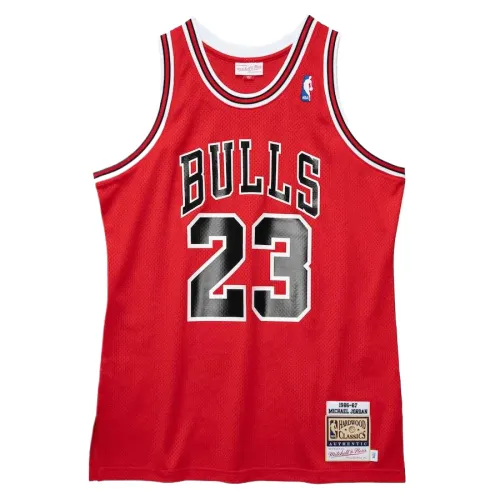 Mitchell & Ness Chicago Bulls 1986/87 Season Michael Jordan No. 23 Comfortable and Versatile Simple Basketball Jersey Men's Red