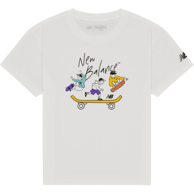 Мужская футболка New Balance Круглый вырез (белая)