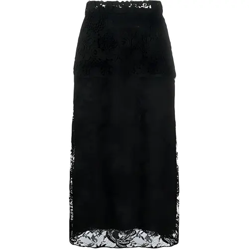 PRADA Casual Long Skirts Women's Black Moderate Mid Length A Line Skirt