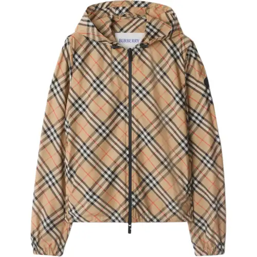 Burberry Check hooded jacket