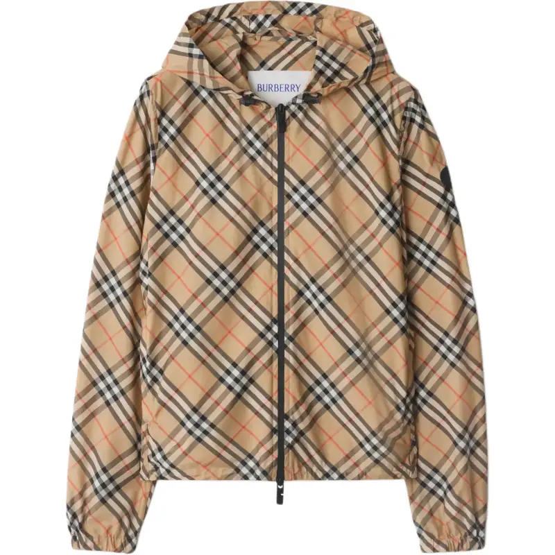 Burberry Check hooded jacket