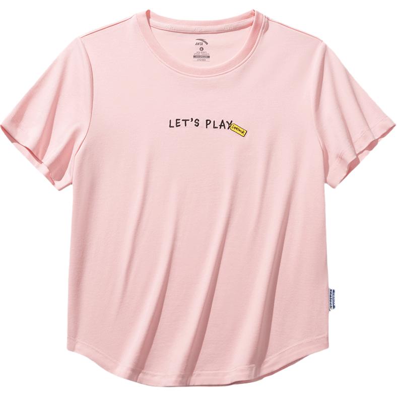 Женская футболка Anta x Sea Seal Print Tee (розовая)