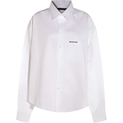 Balenciaga Logo Detailed Long Sleeved Shirt