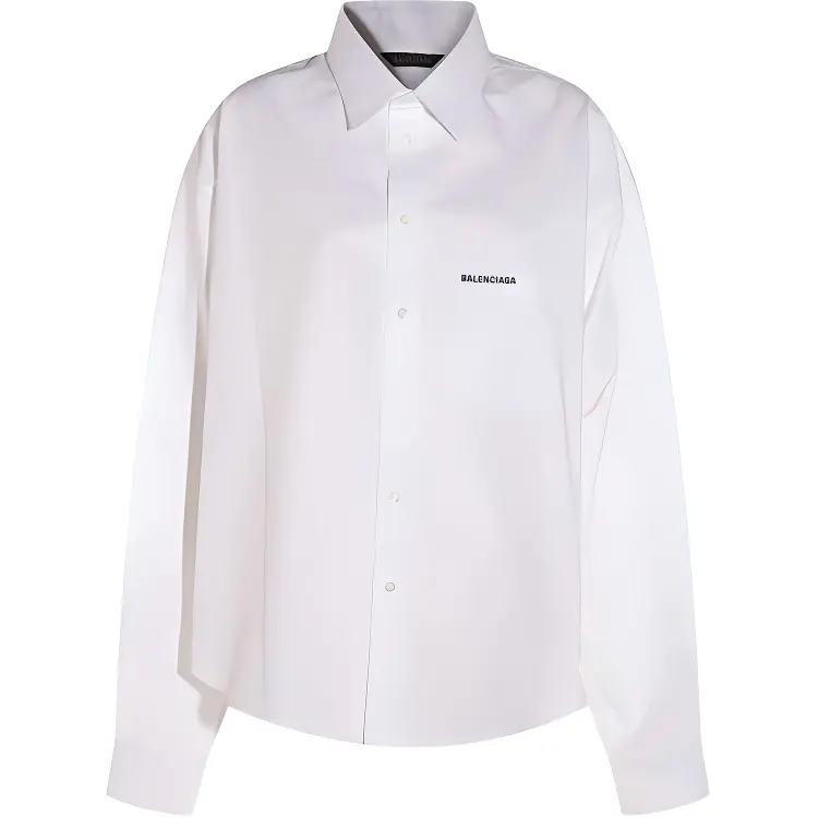 Balenciaga Logo Detailed Long Sleeved Shirt