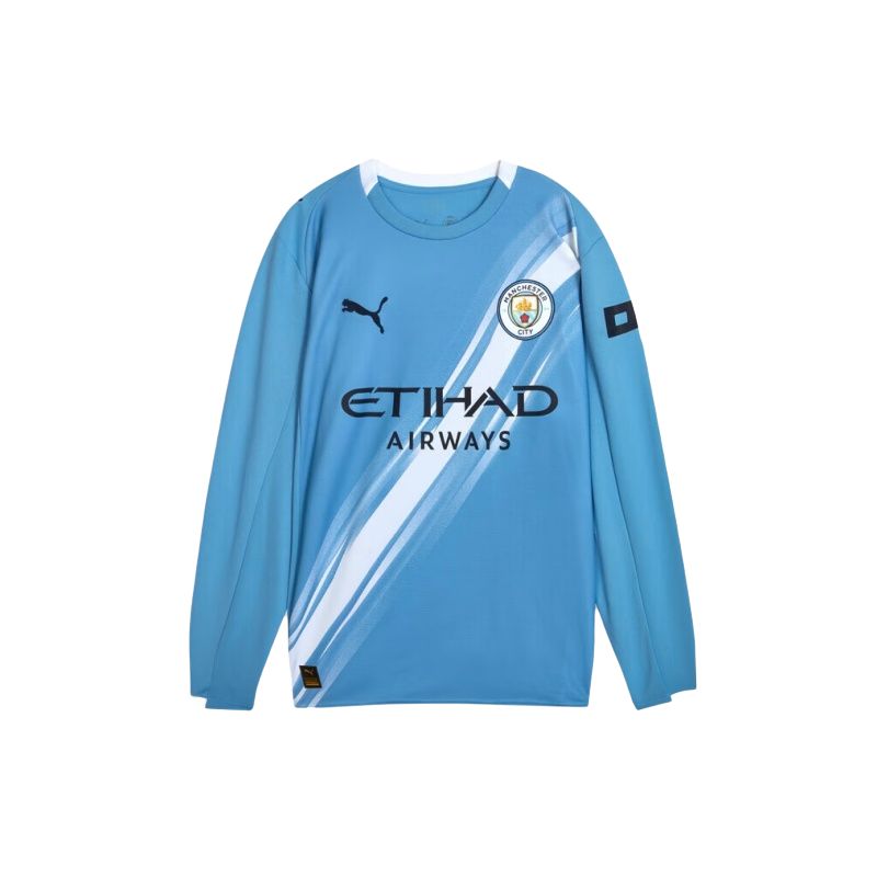 PUMA MCFC Manchester City HOME JERSEY REPLICA LS Soccer Jersey Men’s Light Blue
