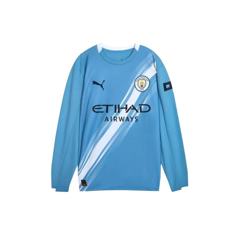 PUMA Manchester City HOME JERSEY REPLICA LS Soccer Jersey Fan Edition Men's Light Blue