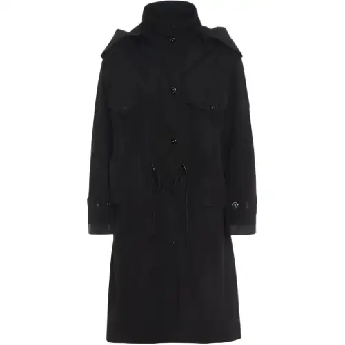 Burberry Coats Women's Black Hooded Moderate