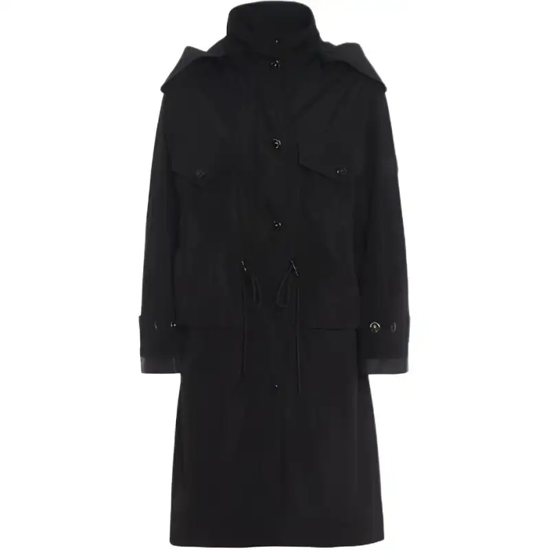Burberry Coats Women's Black Hooded Moderate