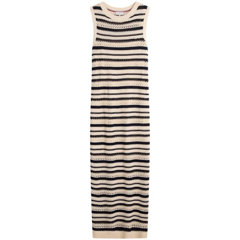 Tommy Hilfiger Crochet knit Sleeveless Midi Dress