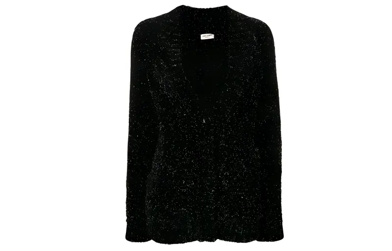 Saint Laurent metallic v-neck cardigan