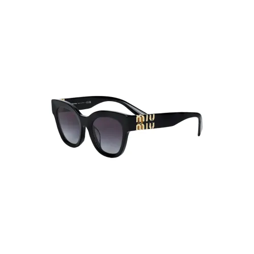 MIU MIU Irregular Shape Sunglasses Women's Black