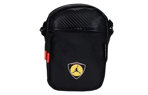 Jordan Polyester Shoulder Bag, Crossbody Bag Unisex Black